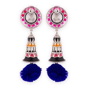 Kalbelia Tribe Pompom Earrings