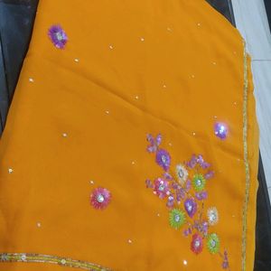 Saree With Stitched Blouse