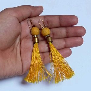 Yellow Earrings For Haldi Ceremony