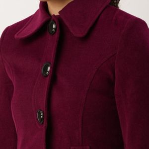 Burgundy Trench Coat By Dressberry