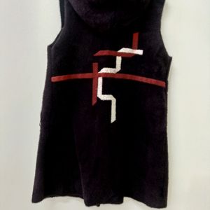 Sleeveless Hooded Cardigan