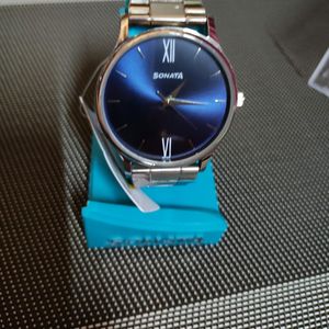 Sonata Aspire Quartz Watch Blue Dial Steel Strap