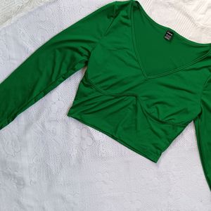 Forest Green Shein Top