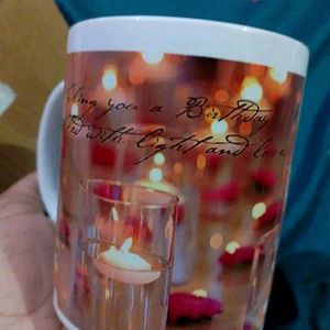 Candle Design Beautiful Mug With Keychain