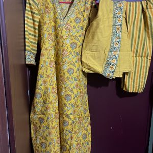 Biba Yellow Color Kutti Set (36) For Sale 🔥🔥