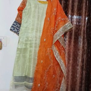 Party Wear Sequenced Kurta Set