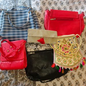 6 Combo Ladies Purse Bags