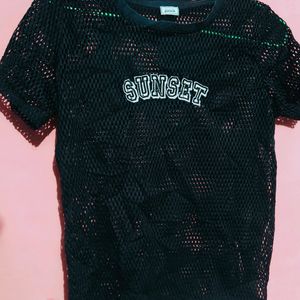 Naughty Pimkie Fishnet T-shirt For Men And Women