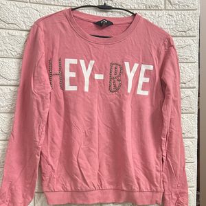 Sequin Detail Pastel Sweatshirt