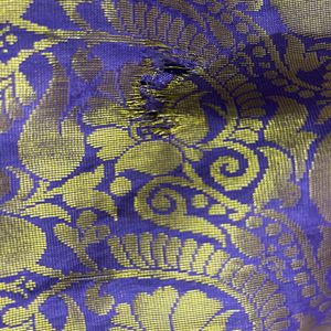 Slightly Damaged Purple Saree