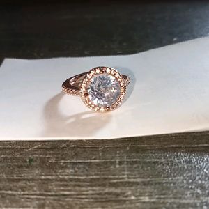 COPPER GOLD DIAMOND RING