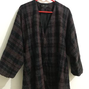 Brown Checked Coat