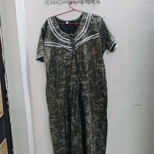 Grey Cotton Nighty