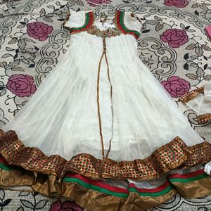 Anarkali Stone Work layered Kurta Set