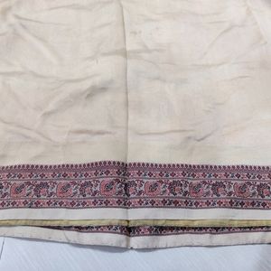 Saree - Cream Colored Simple Yet Beautiful