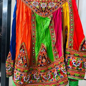 Multicoloured Navratri Ghagra Choli.