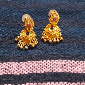 One Gram Gold Earrings