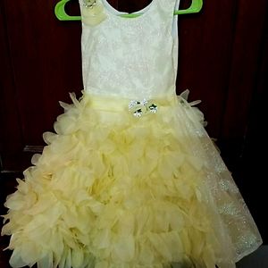 Organza  party frock Yellow