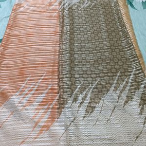 Satin Strips Laining Saree