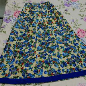 Blue Ethinc Long Skirt