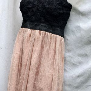 SEXY BLACK AND CREAM COLOUR FROCK