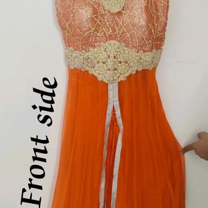 Orange Wedding Wear Dress