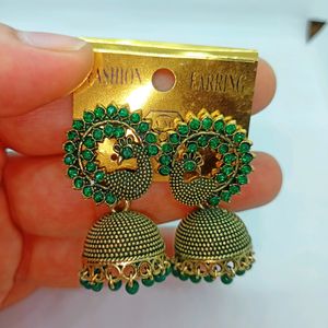 30 Rs Off New  Peacock Earring With Free Pod Bags