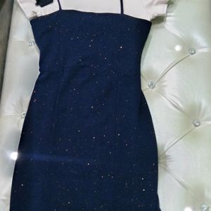 A navy blue coloured bodycon mini dress