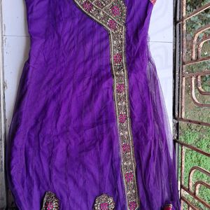 Purple Stone Work Salwar Set