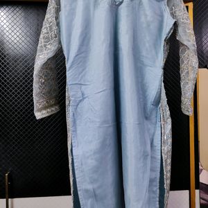 Powder Blue Pakistani Suit