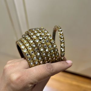 2/6 Diamond Stone Bangles 8 Pcs