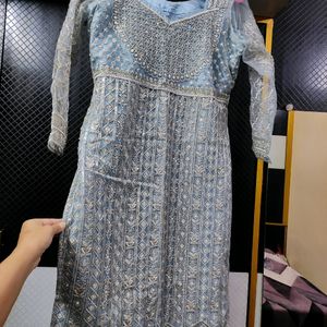 Powder Blue Pakistani Suit