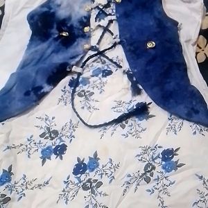 Girls Suit Smart Naby Blue And White