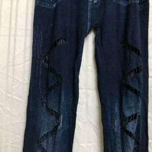 Fancy Stylish Blue Jeggings