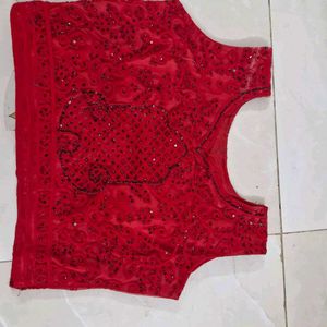 New Excellent Red Crop Top And Skirt For Sale