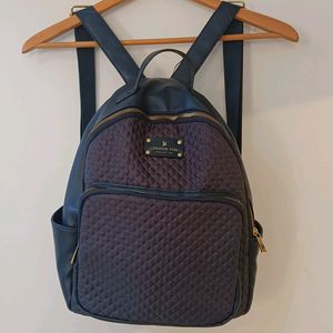 London Fog Quilted BackPack Navy Blue