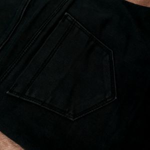 A Black High Waist Jeans