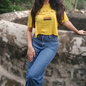 Cute Yellow Crop Top