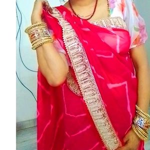 Saree With Unstitched Blouse