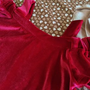 Red Velvet Frock 4-6 Years