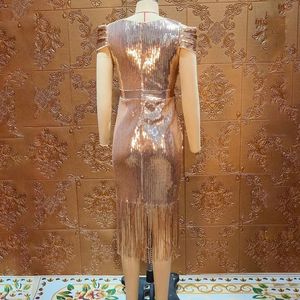 Gold Sequinned Cocktail Dress