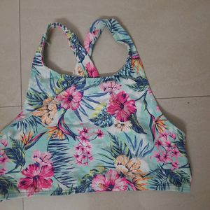 Swimming Gym Swim Beach Wear Top Bikini Floral Bra