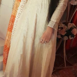 Cream Coloured Ethnic Gown