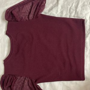 Ginger Unused Top fitted, Maroon Size S