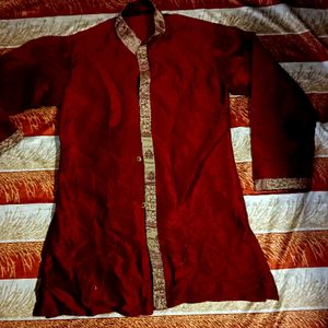 Red And Golden Aesthetic Designers Sherwani