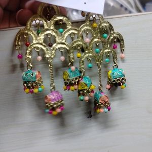 Multicolour jhumka.