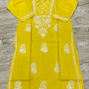 Lakhnawi Chikankari Cotton Kurti