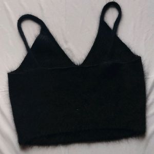 Black Sleeveless Crop Top