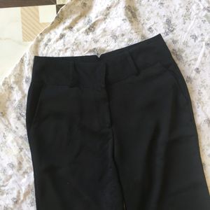 High Rise Flared Black Trouser