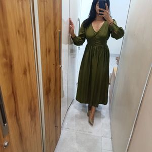 Olive Green Dress